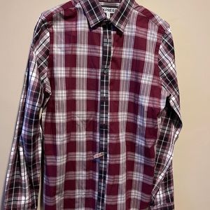 Express Mens Button-Down Up Extra Slim Fit Shirt, Small